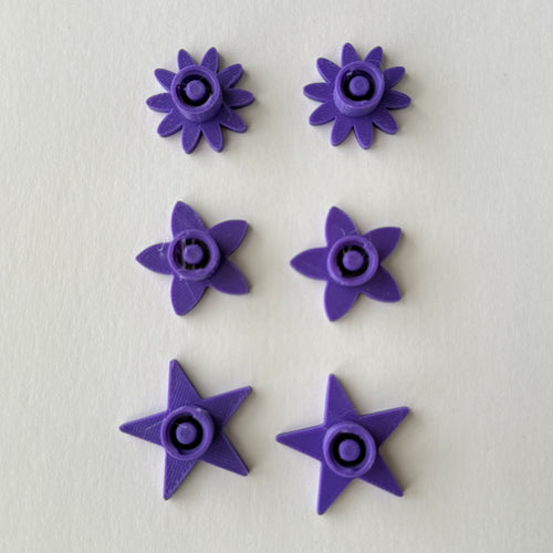 6 Piece Single Color Syringe Cap Bundle