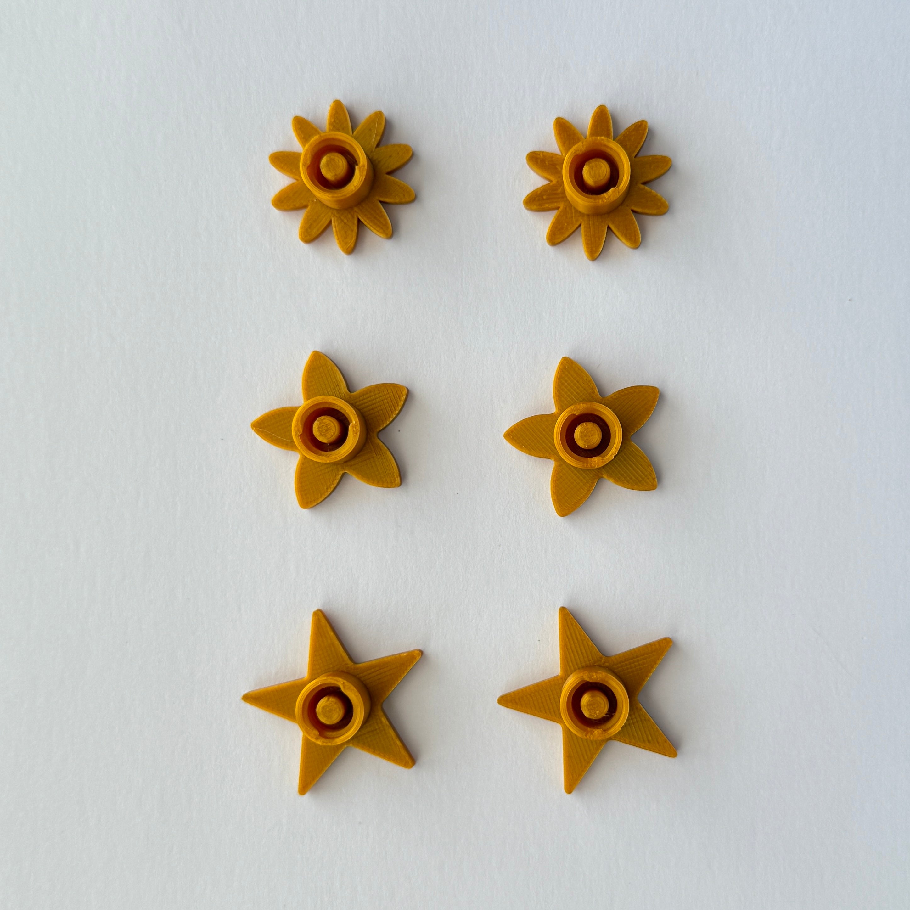 6 Piece Single Color Syringe Cap Bundle