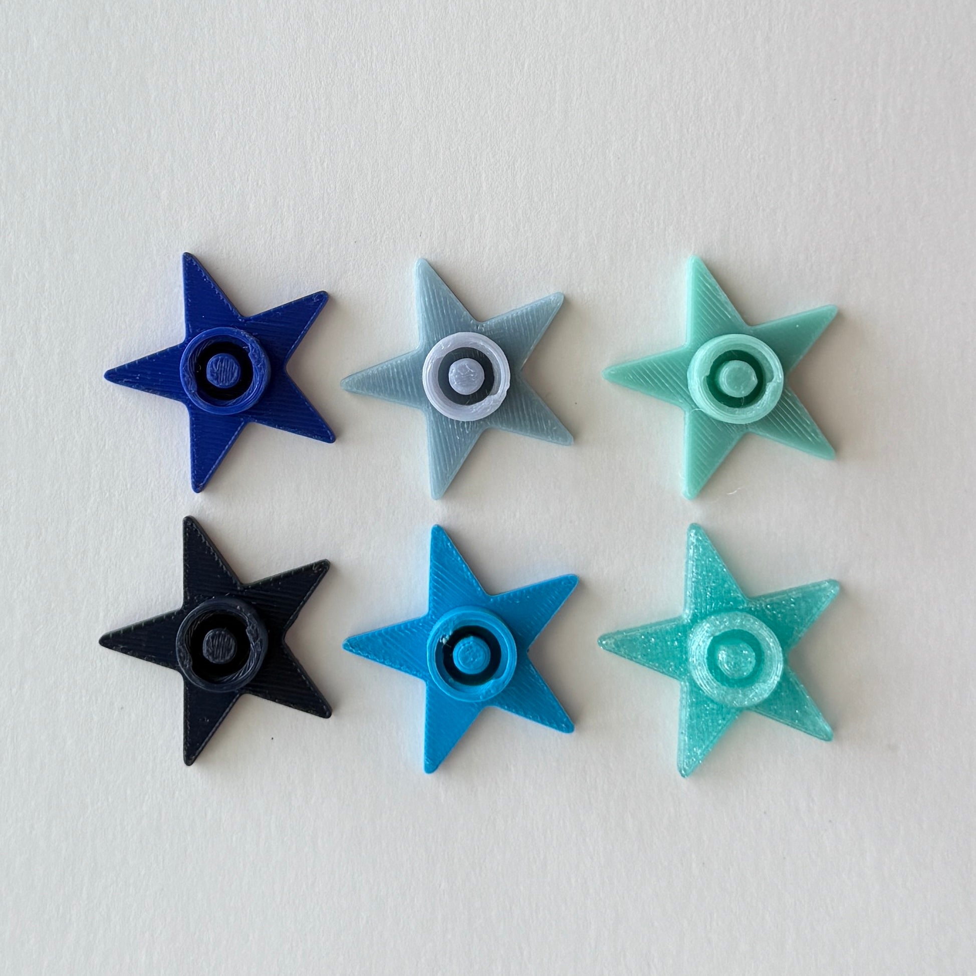 6 Piece Single Color Syringe Cap Bundle